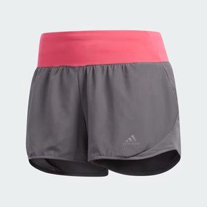 Adidas Women's 3" Climalite Run It Shorts - Size Small - Gray, Pink